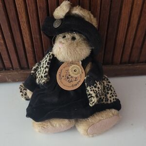 Boyds Bears Plush Bunny in Black and Tan Outfit